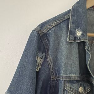 Akira Denim jacket (distressed with intentional rips as design)